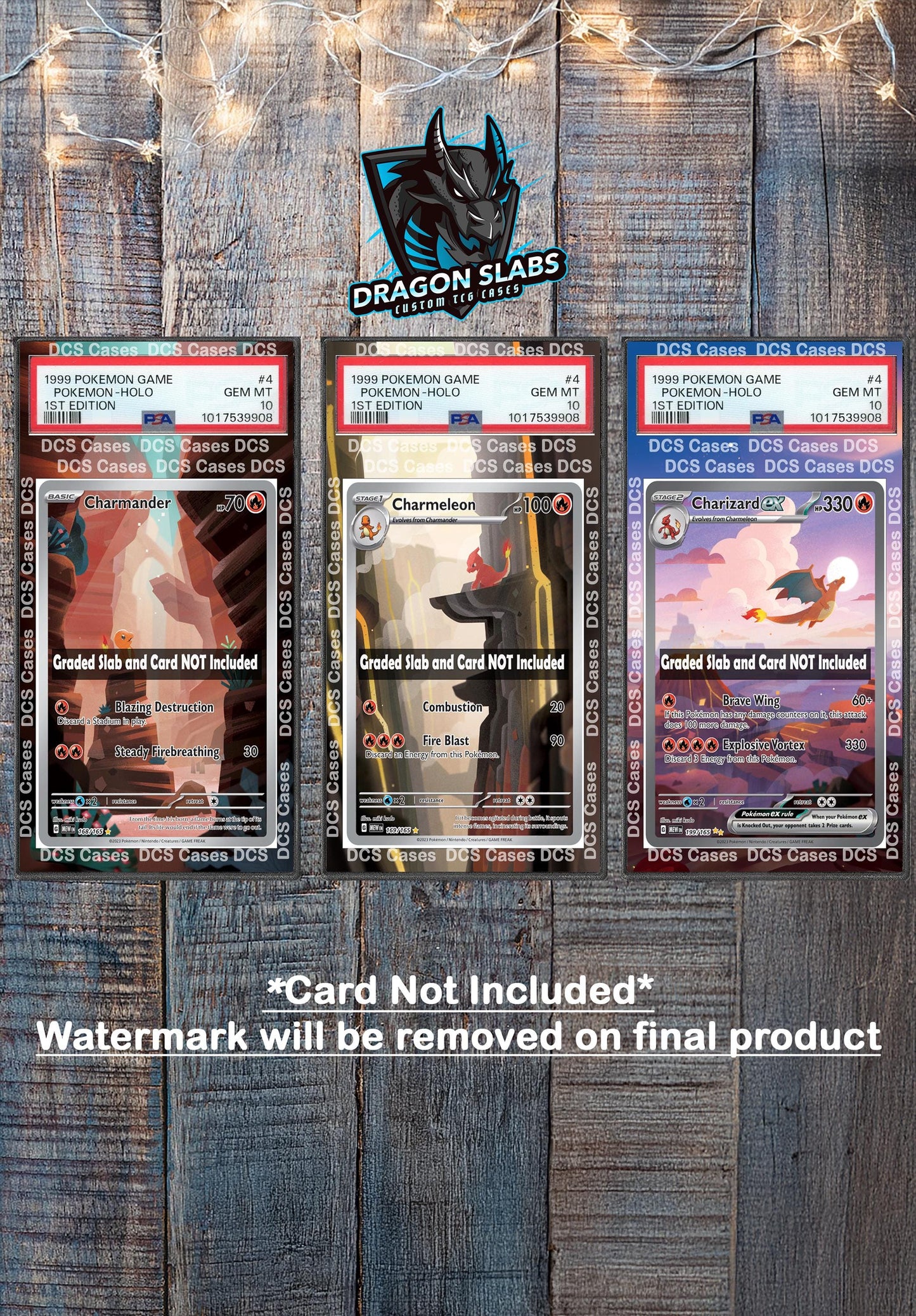 x3 Charmander Charmeleon Charizard EX 170,171,200 PSA bgs CGC tag Extended Artwork Pokemon 151