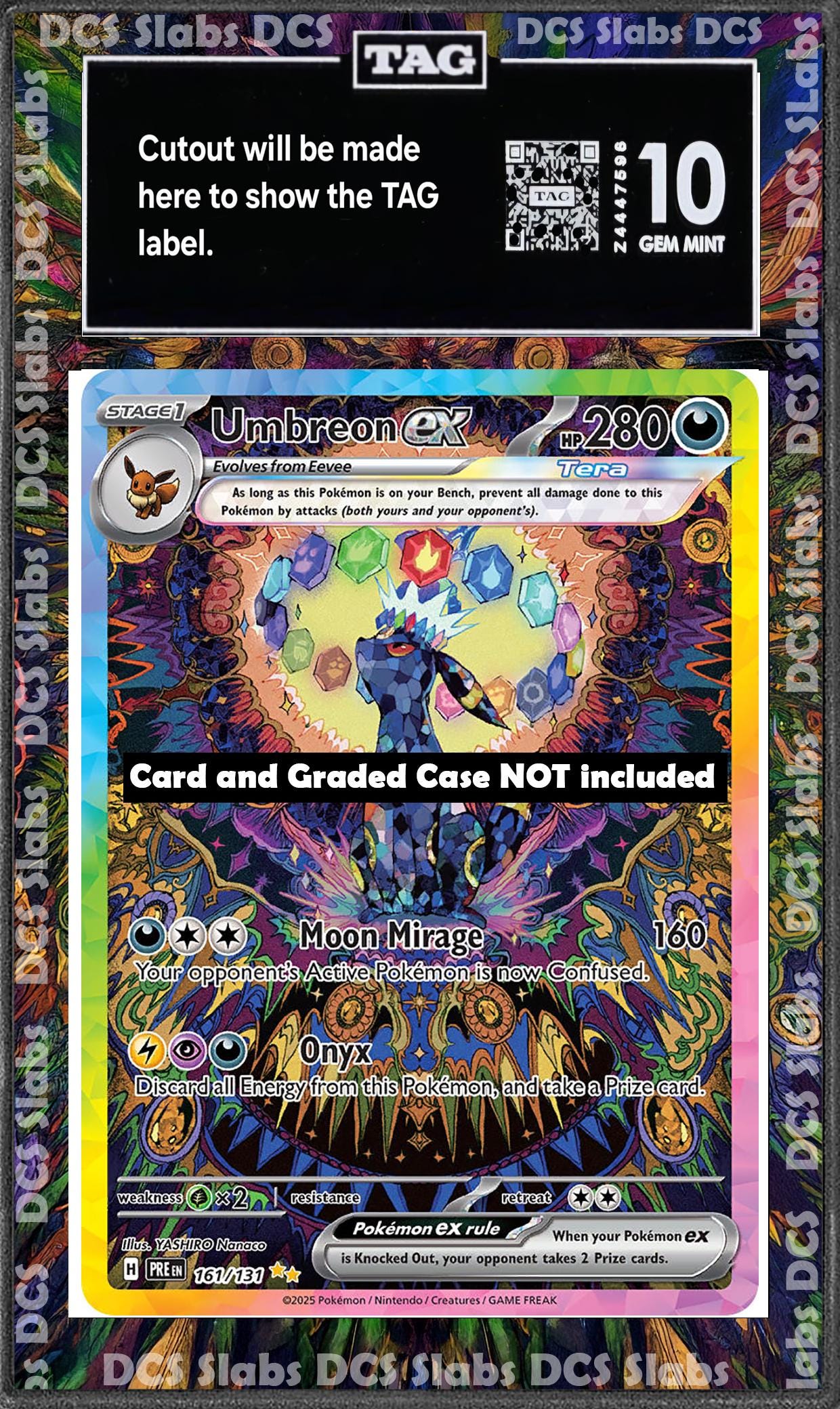 Umbreon Ex SIR 161/131 PSA Bgs Cgc Tag Extended Artwork Pokemon TCG Prismatic Evolutions