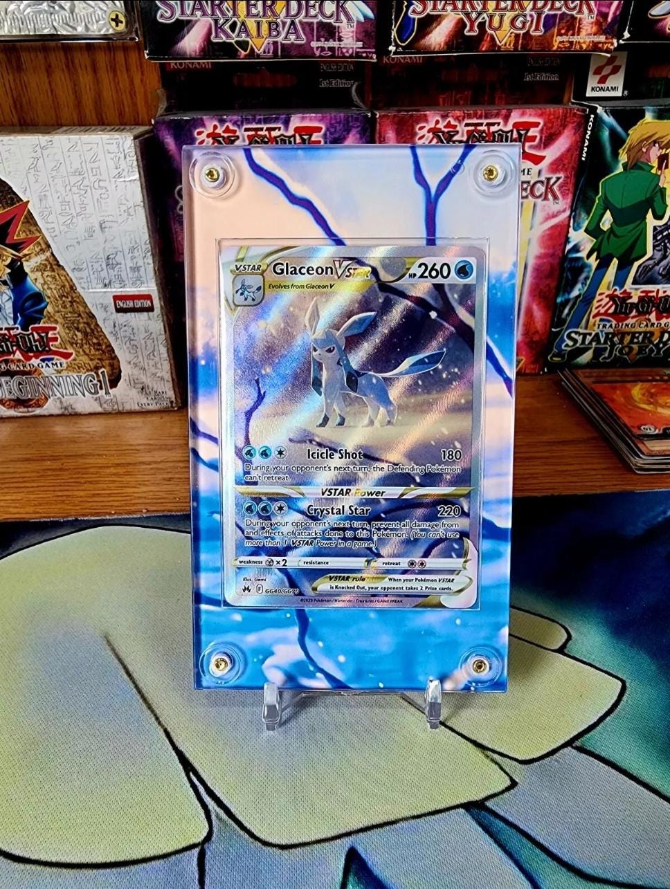Pokemon Glaceon Vstar GG40 Crown Zenith Custom Display Case Slab