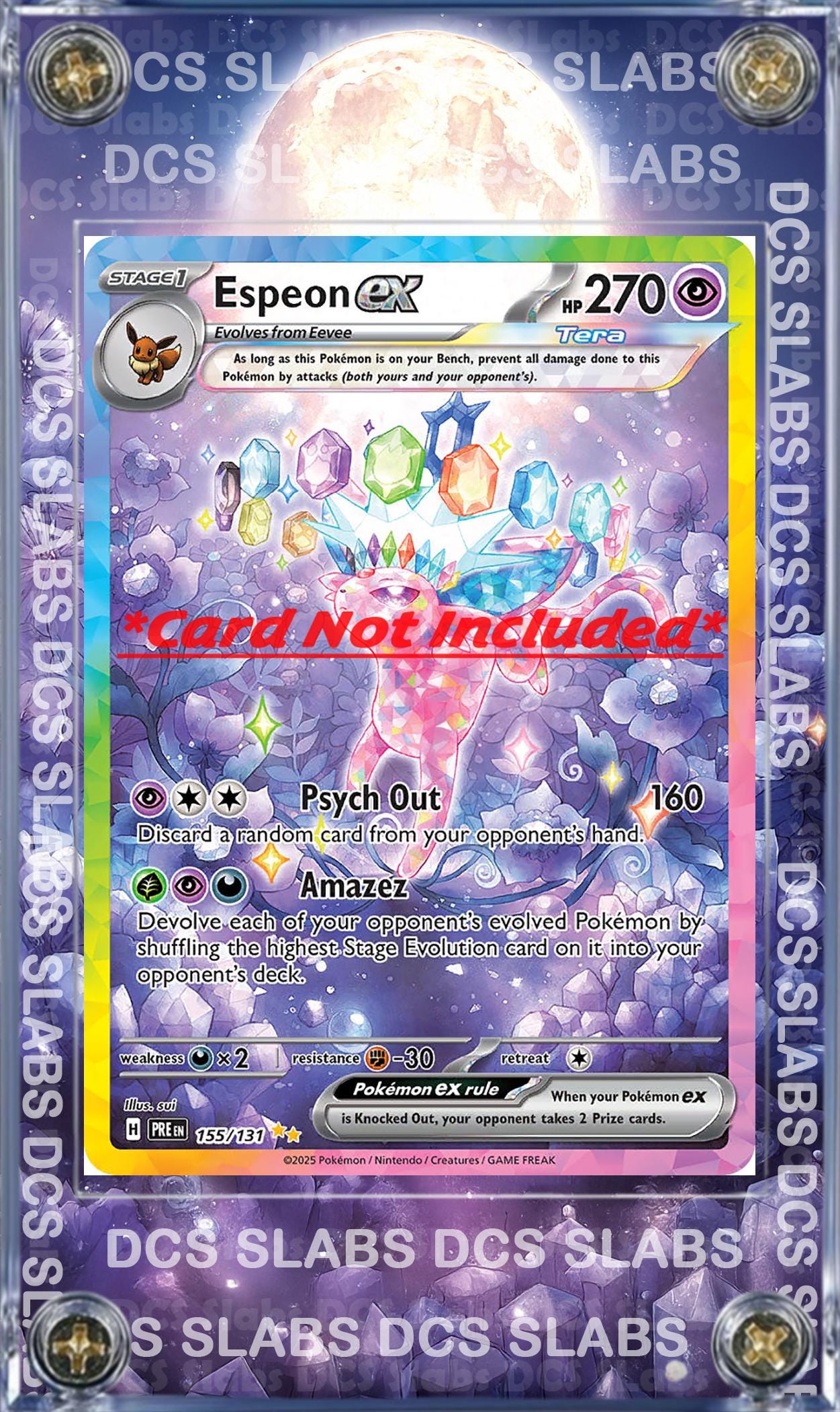 Pokemon Espeon EX SIR 155/131 Prismatic Evolutions Custom Case