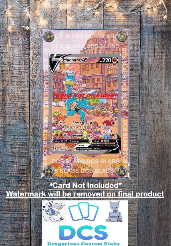 Pokemon Machamp V SWSH10 Alt Art 172 Astral Radiance Custom Display Case Slab