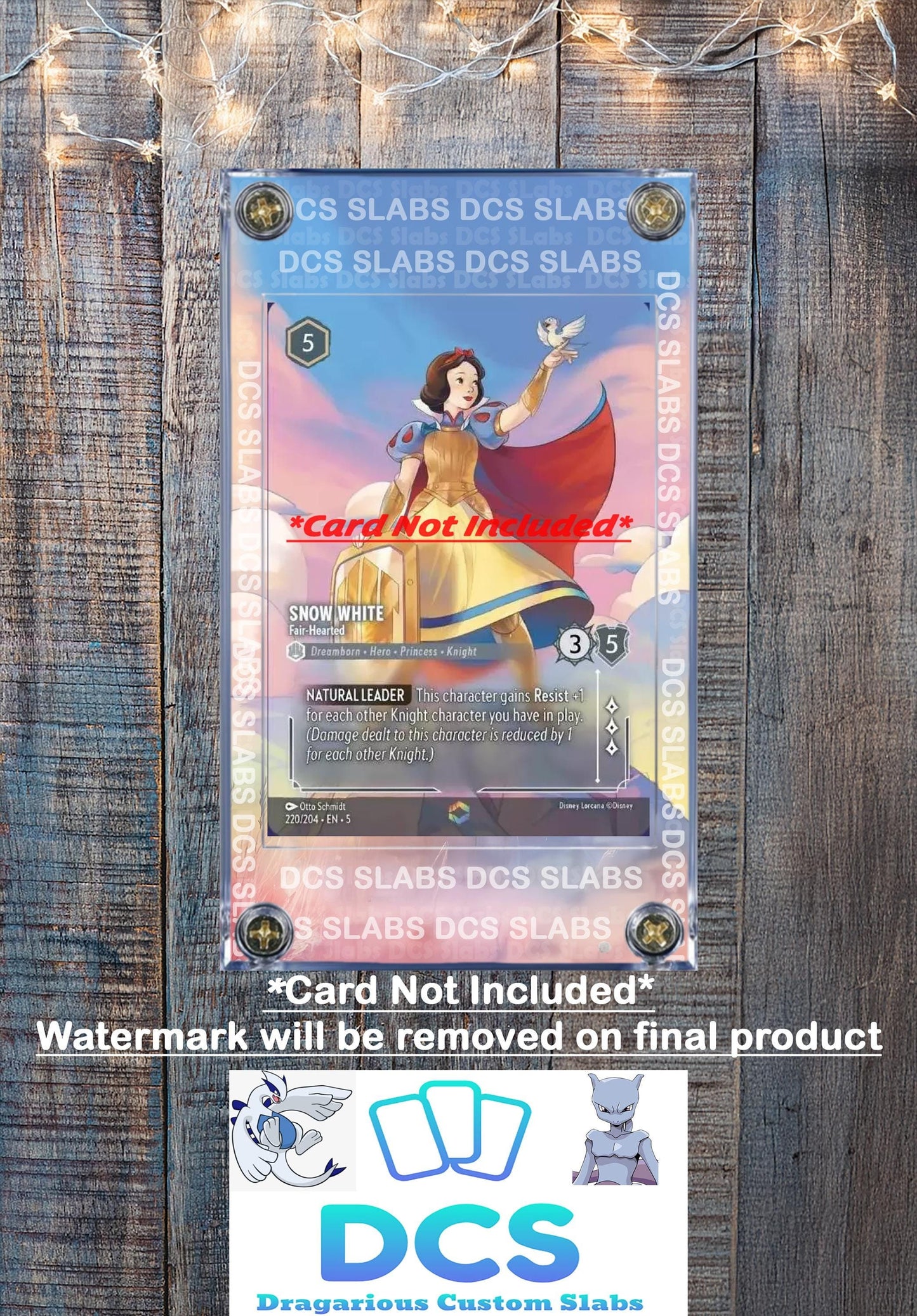 Disney Lorcana Shimmering Skies Snow White Fair-Hearted 220/204 Enchanted Chapter 5 Custom Case
