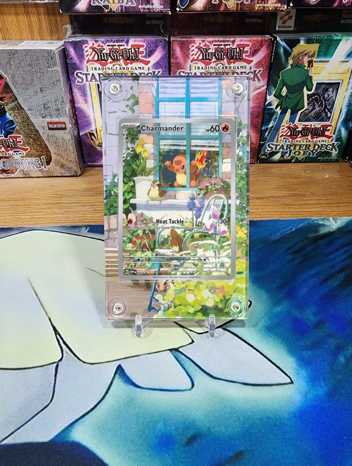 X3 Pokemon Bulbasaur Squirtle Charmander Stellar Crown Obsidian Flames SVG IR AR 050/049 Card Custom Display Cases.