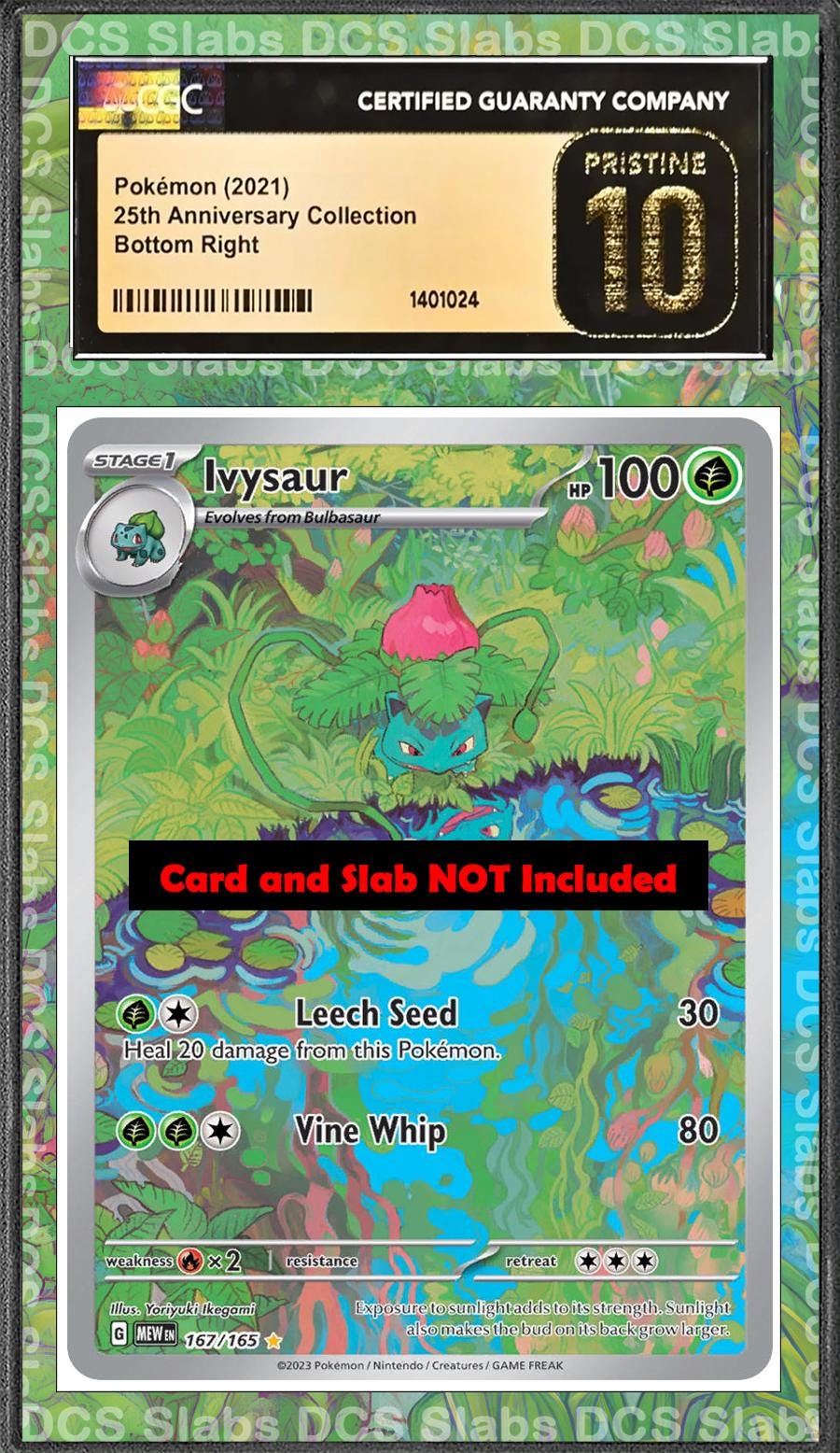 Ivysaur 167/165 PSA bgs CGC tag Extended Artwork Pokemon 151