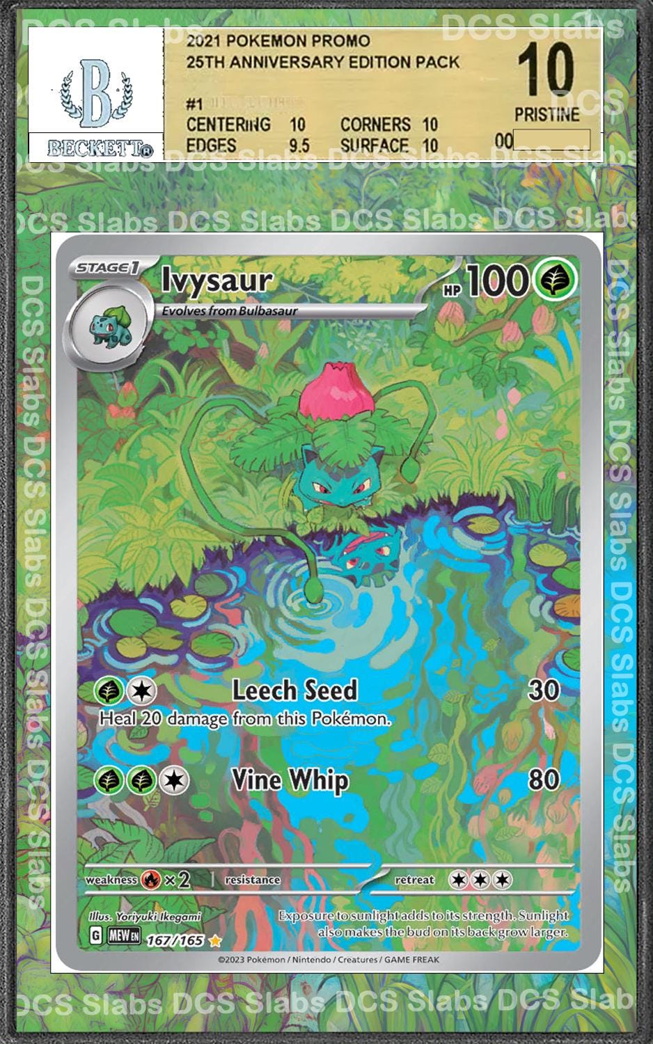 Ivysaur 167/165 PSA bgs CGC tag Extended Artwork Pokemon 151