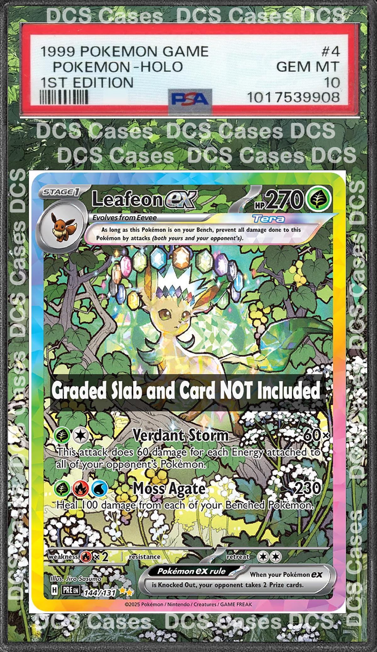 Leafeon Ex Sir 144/131 PSA bgs CGC tag Extended Artwork Pokemon TCG from Prismatic Evolutions