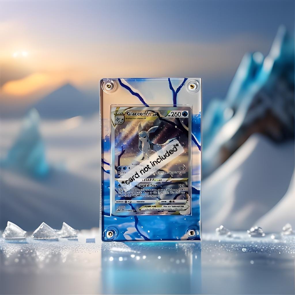 Pokemon Glaceon Vstar GG40 Crown Zenith Custom Display Case Slab