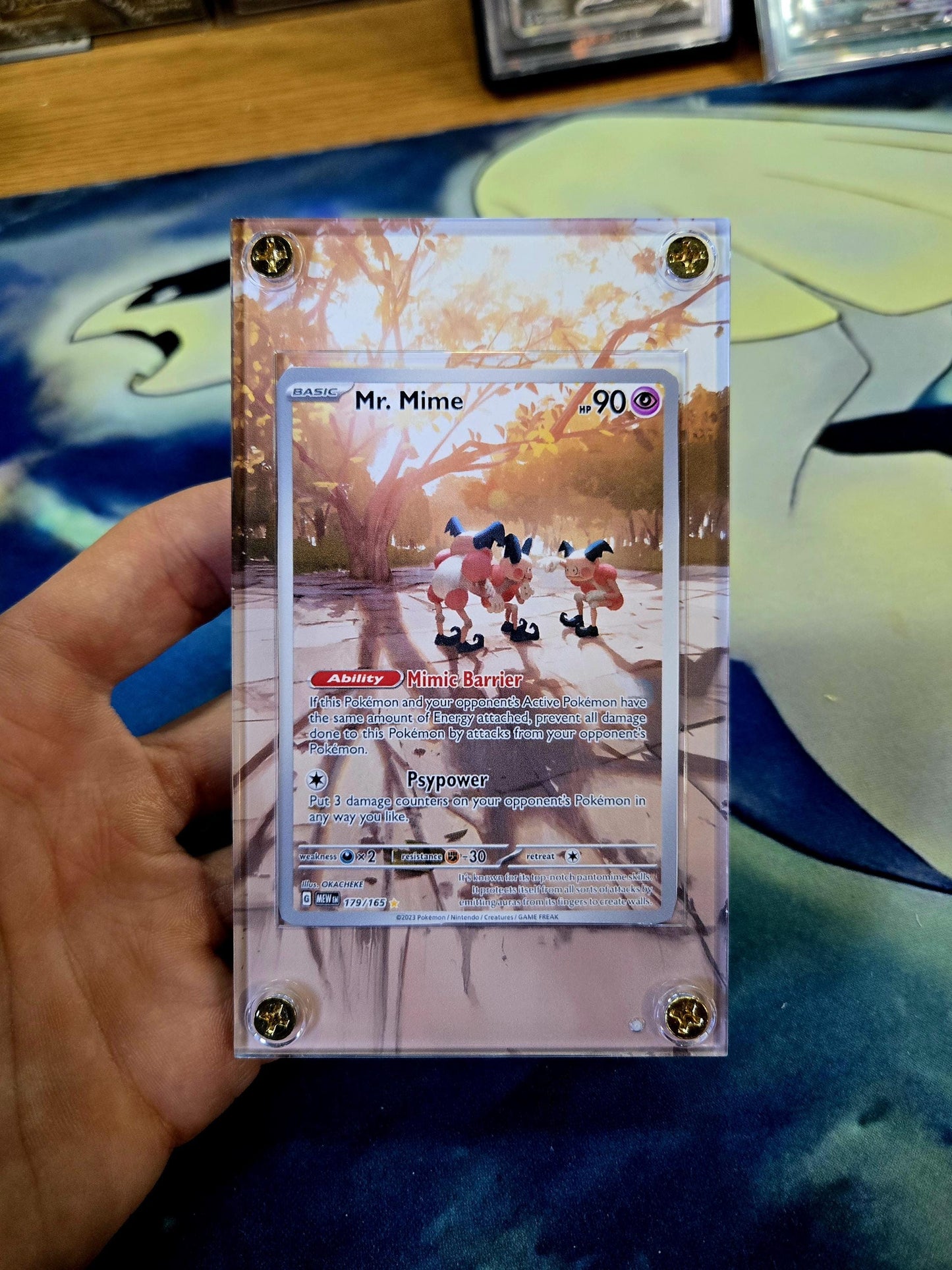 x10 Pokemon 151 IR Custom Display Cases - Nidoking, Dragonaire, Poliwhirl, Psyduck, Tangela, Pikachu, Mr Mime, Machoke, & Caterpie