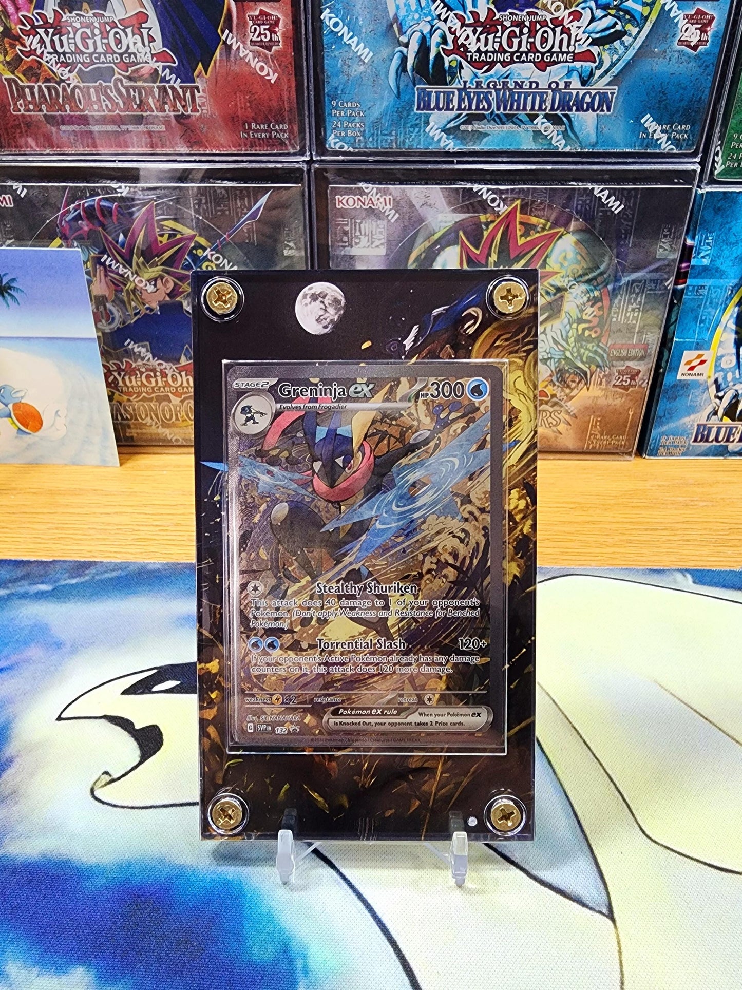X3 Pokemon Greninja, Kingdra EX, Kingambit 130 SIR Promo 131 132 SV Shrouded Fable Custom Cases