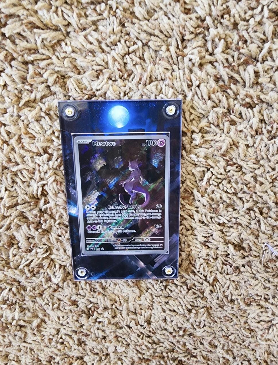 x2 Pokemon Mewtwo & Mew 151 Promo 052 and 053 Custom Display Cases
