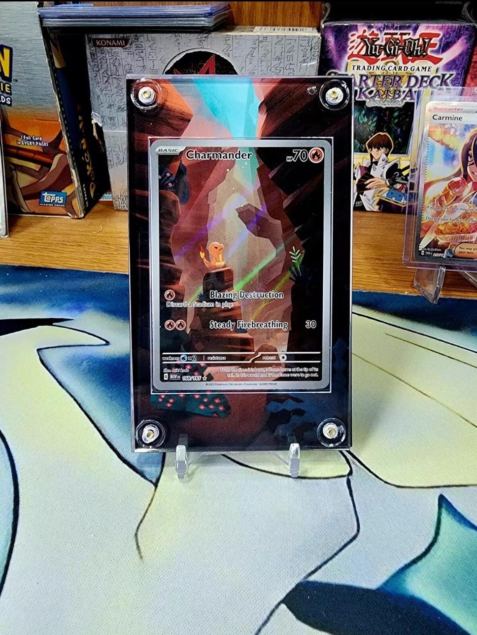 Pokemon 151 Charmander IR 168 Custom Display Case Slab