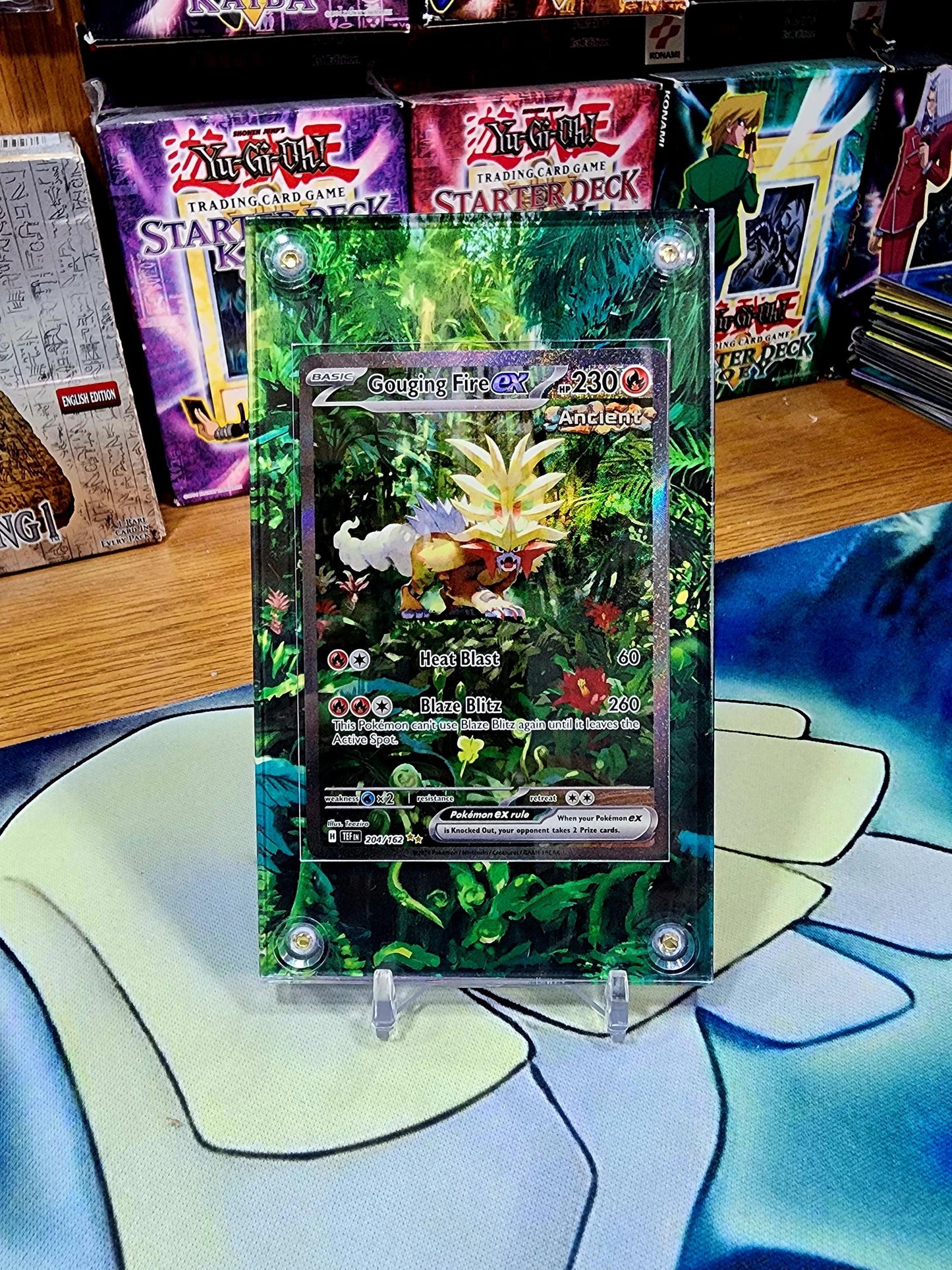 Pokemon Gouging Fire EX 204 Custom Display Case Slab from Silver Tempest