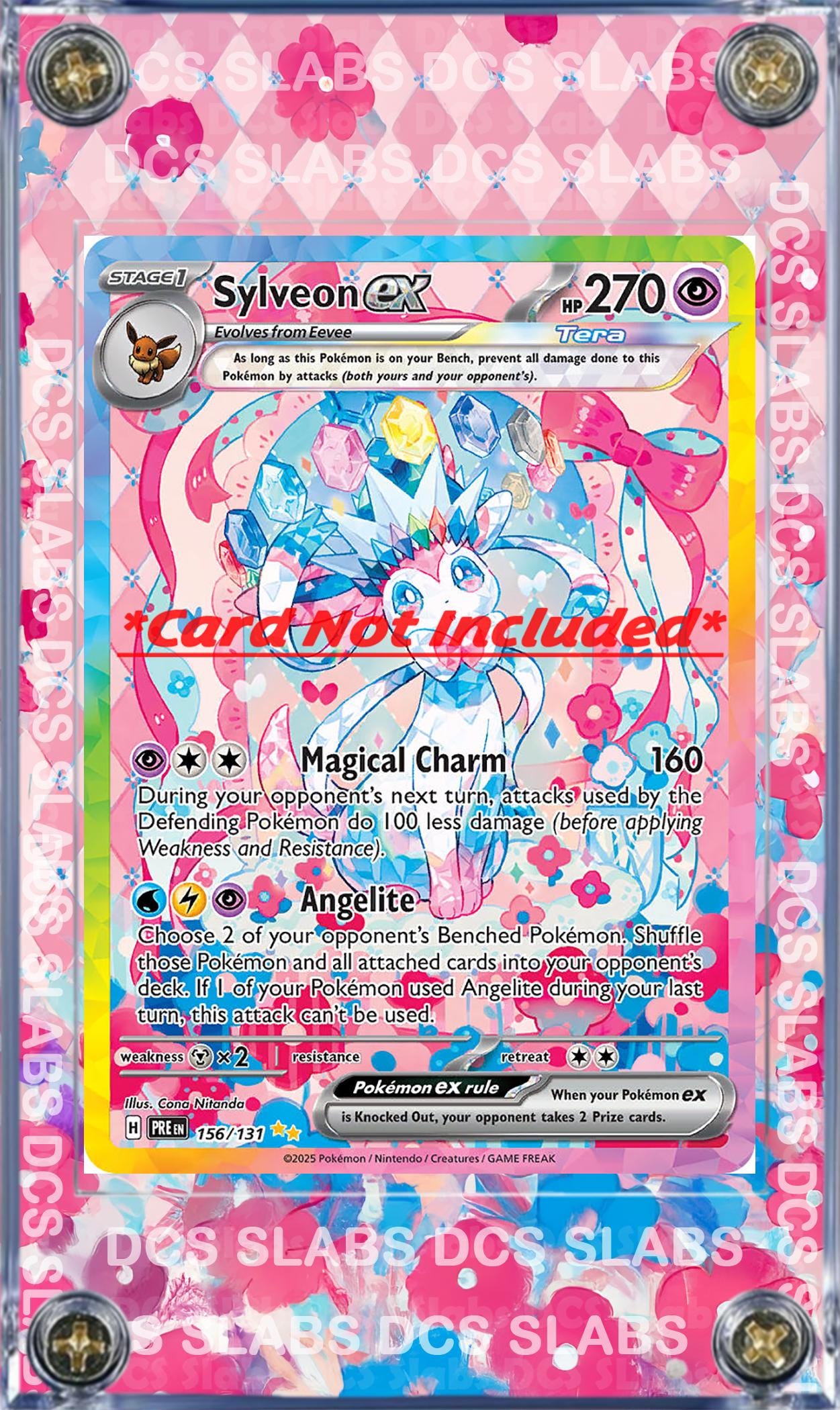 Pokemon Sylveon EX SIR 156/131 Prismatic Evolutions Custom Case