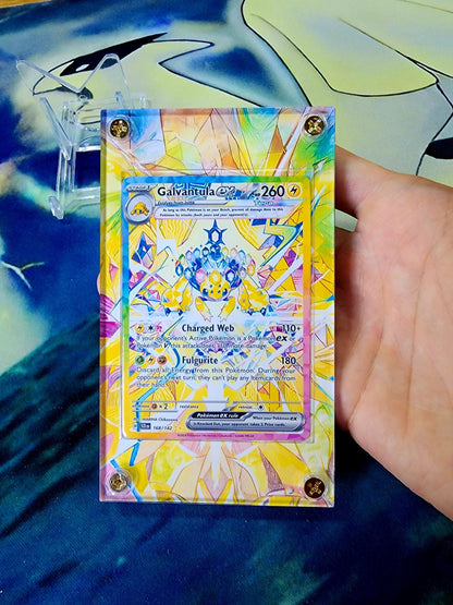 X2 Pokemon Terapagos EX & Garvantula SIR Stellar Crown Card Custom Case 170/142 168/142