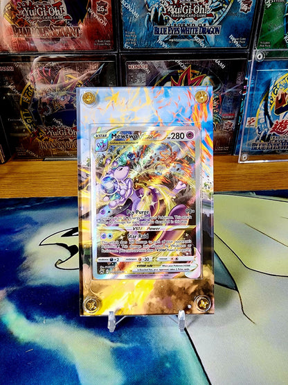 Pokemon Mewtwo Vstar GG40 & Charizard SWSH262 Crown Zenith Custom Display Cases