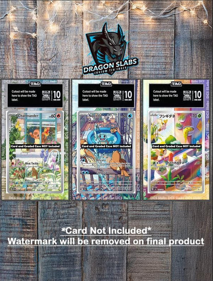 x3 Squirtle, Charmander, Bublasaur PSA bgs CGC tag Extended Artwork Pokemon Stellar Crown & Obsidian Flames