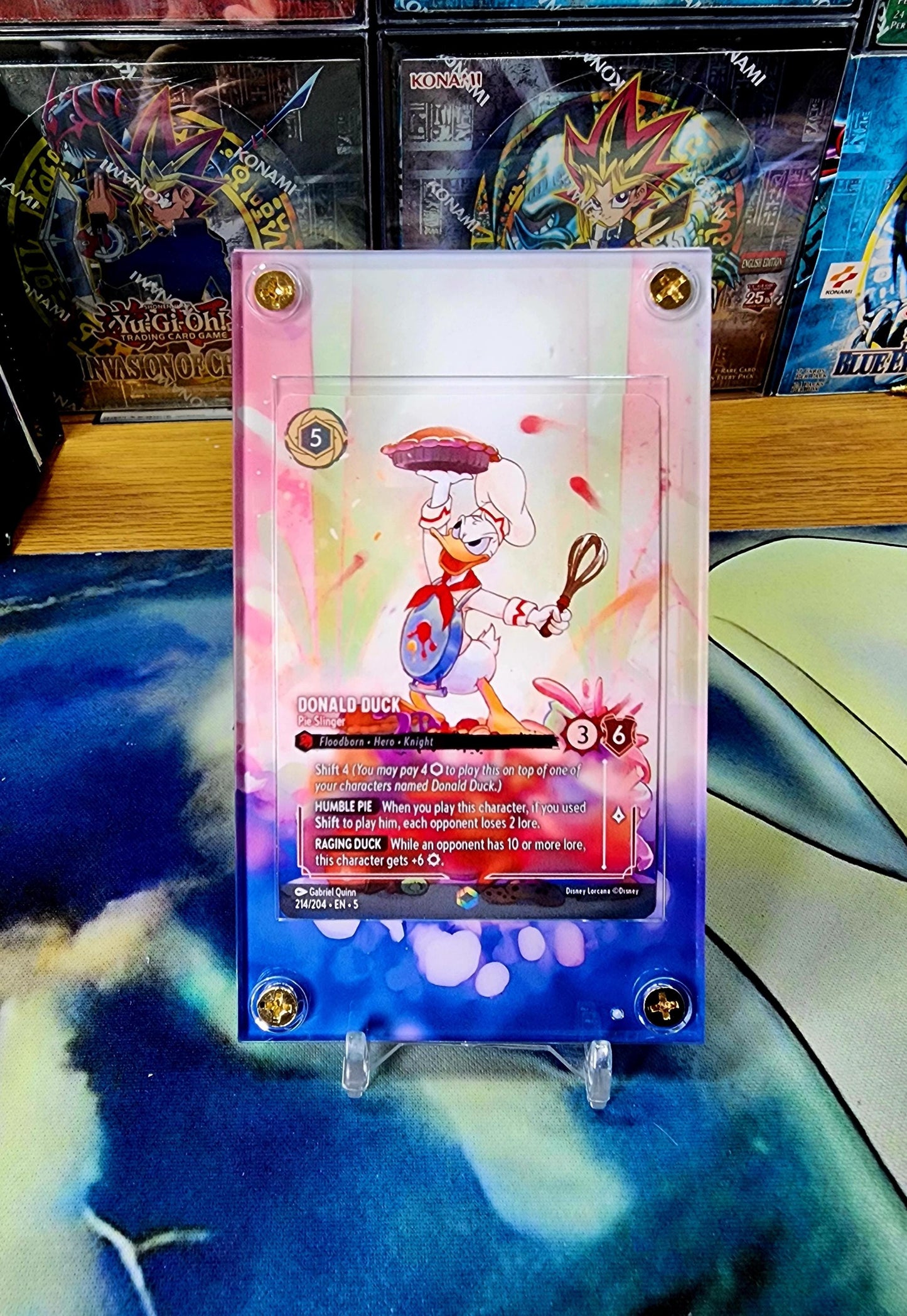 Disney Lorcana Shimmering Skies Donald Duck Pie Slinger 214/204 Enchanted Chapter 5 Custom Case