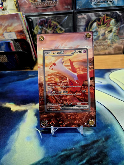 x2 Pokemon Latias EX 239/191 & Latios 203 Custom Display Case from Surging Sparks