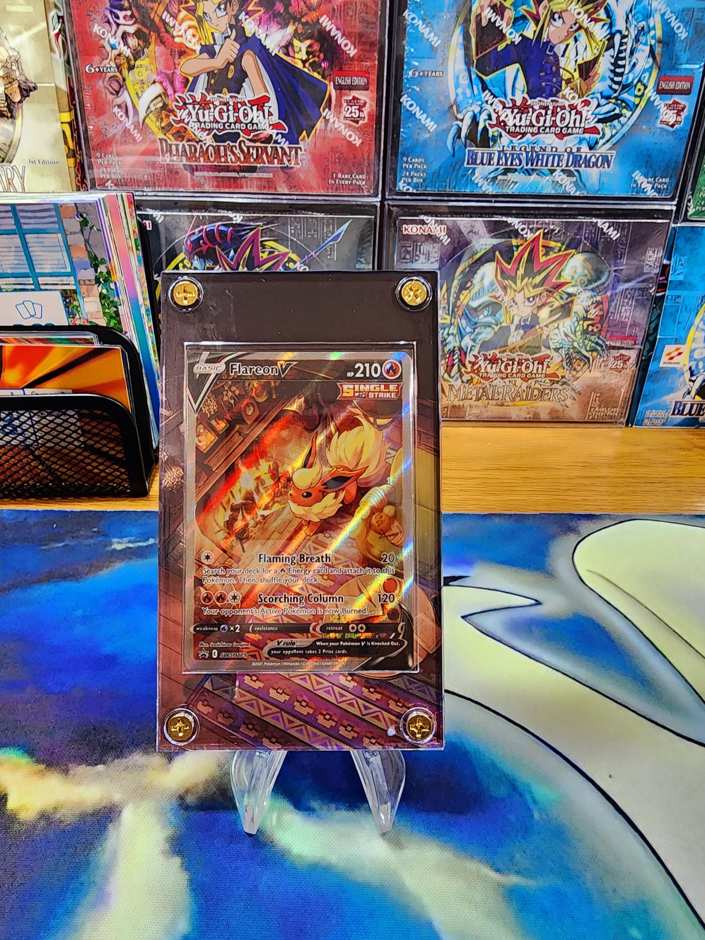 Pokemon Flareon Vmax & V Alt Art SWSH180 SWSH179 Promo Display Cases