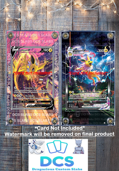 Pokemon Jolteon VMAX& V Alt Art SWSH184  SWSH183 Promo Display Cases
