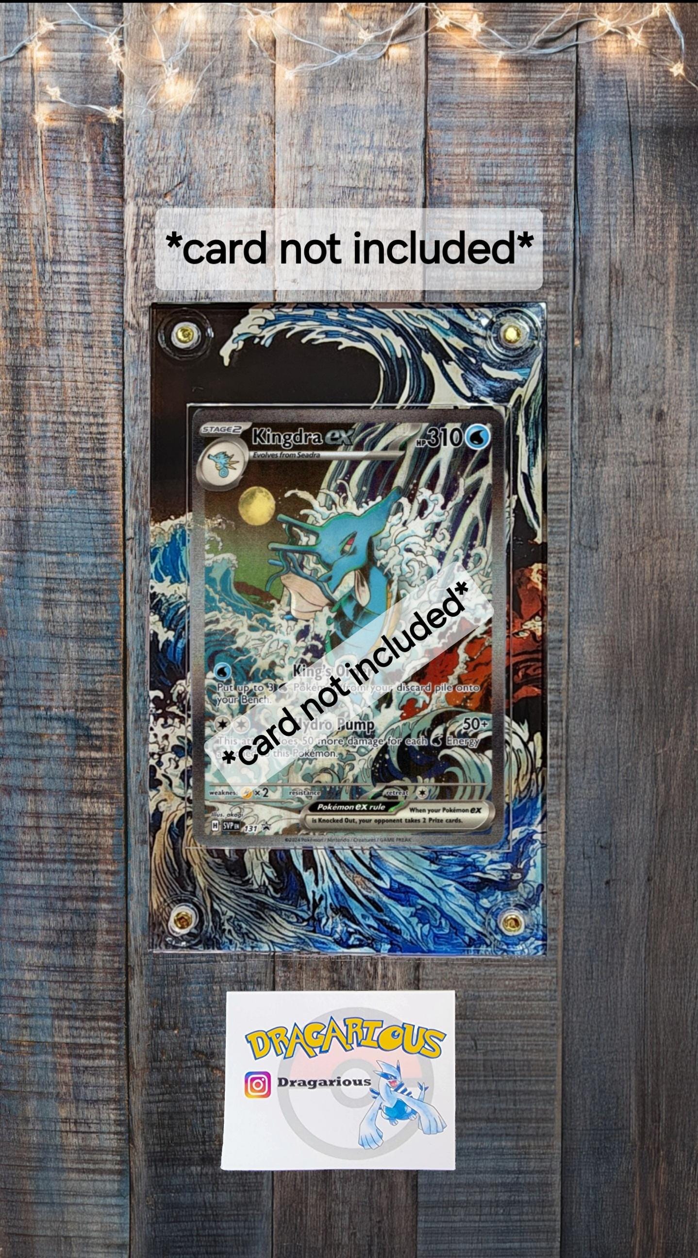 Pokemon Kingdra EX SIR Promo 131 SV Shrouded Fable Custom Case