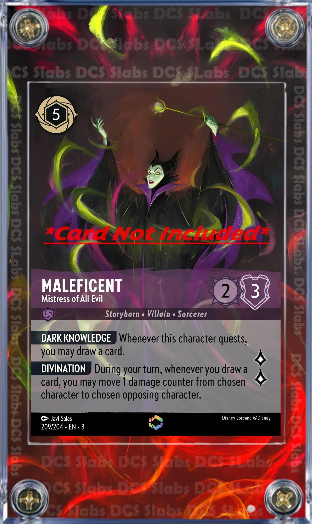 Disney Lorcana Maleficent Mistress of All Evil 209/204 Chapter 3 Custom Case