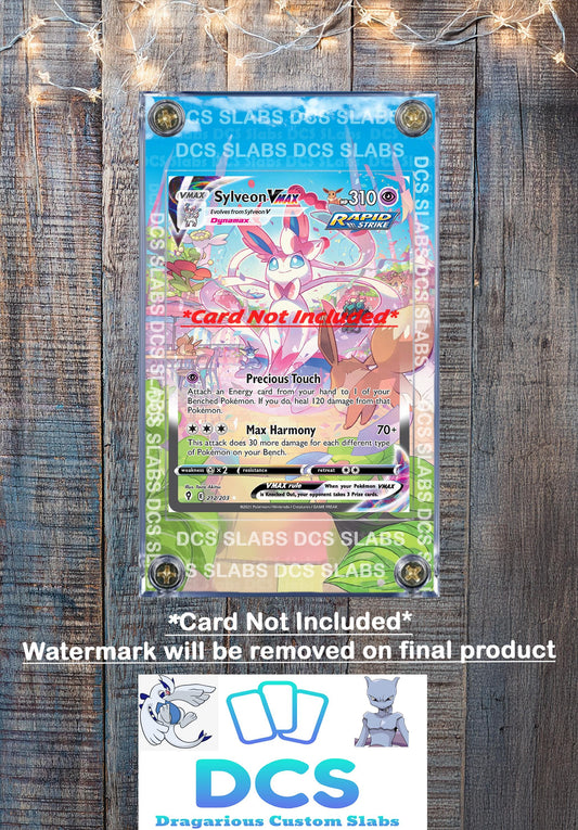 Pokemon Sylveon VMAX Alt Art 212/203 SWSH Evolving Skies Custom Display Case Slab