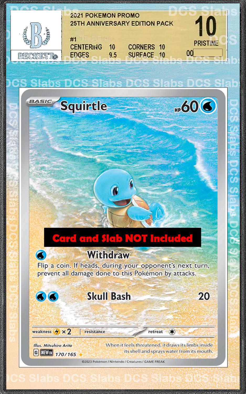 Squirtle 170/165 PSA bgs CGC tag Extended Artwork Pokemon 151