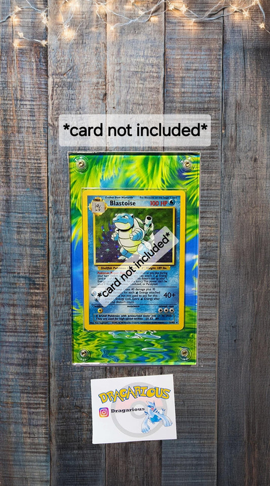 Pokemon Blastoise Base 2 Custom Display Case Slab