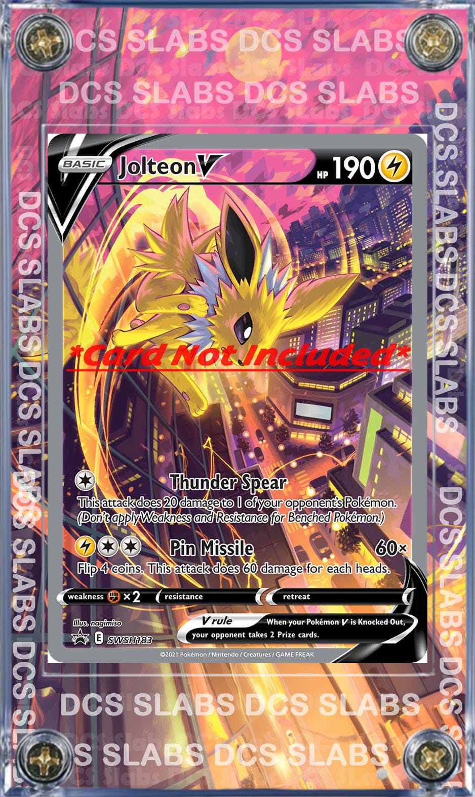 x6 Pokemon Jolteon Flareon Vaporeon VMAX & V Alt Art SWSH180 SWSH181 SWSH182 SWSH183 SWSH184 SWSH185 Promo Display Cases