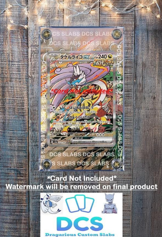 Pokemon Card Raging Bolt EX SAR 222/187 sv8a Terastal Festival Pristmatic Evolutions Custom Case