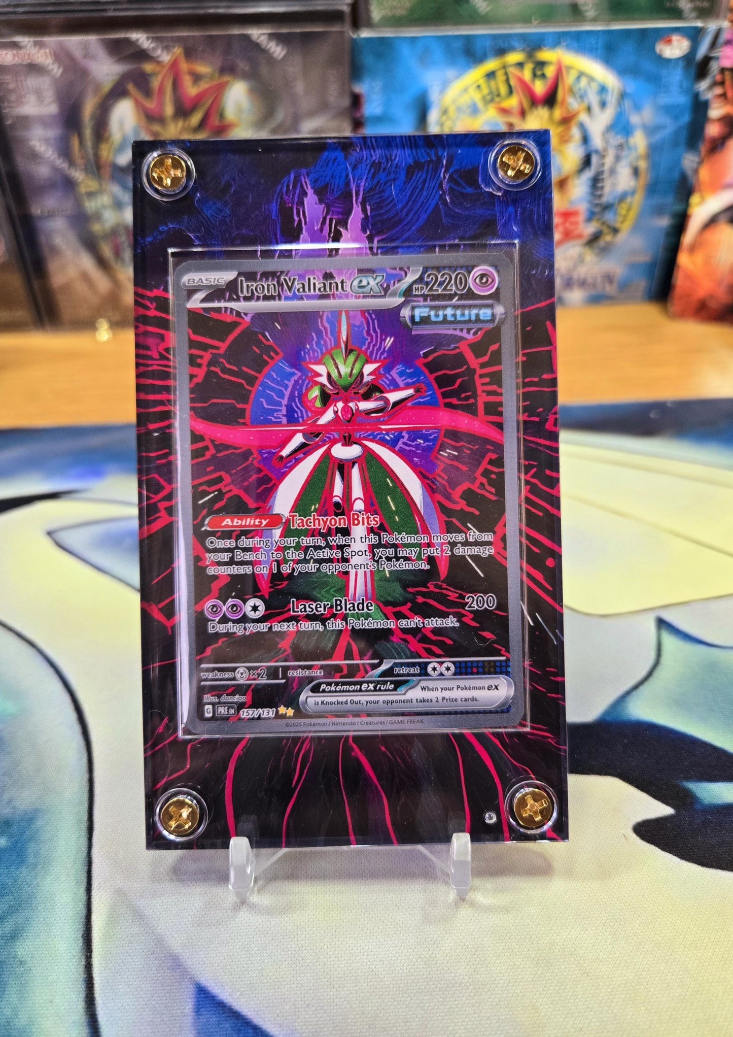 Pokemon Iron Valiant EX SIR 157/131 Prismatic Evolutions Custom Case