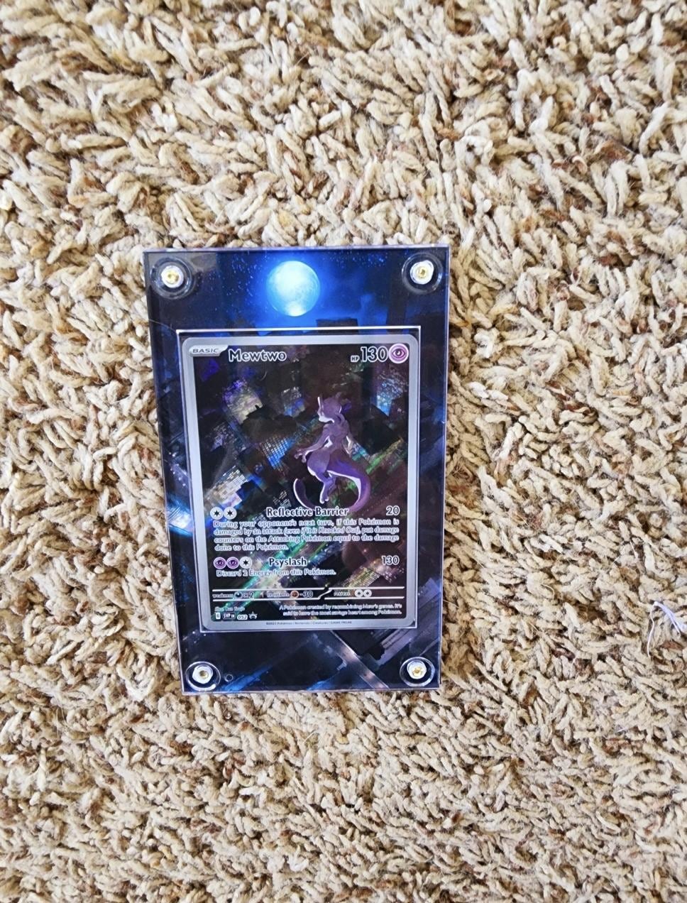 x2 Pokemon Mewtwo & Mew 151 Promo 052 and 053 Custom Display Cases