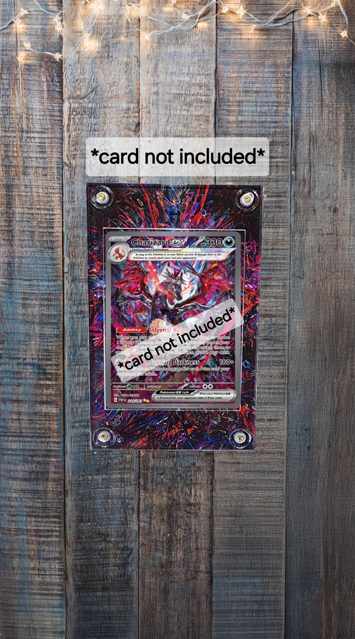 Pokemon Charizard EX 234 Paldean Fates Custom Display Case Slab