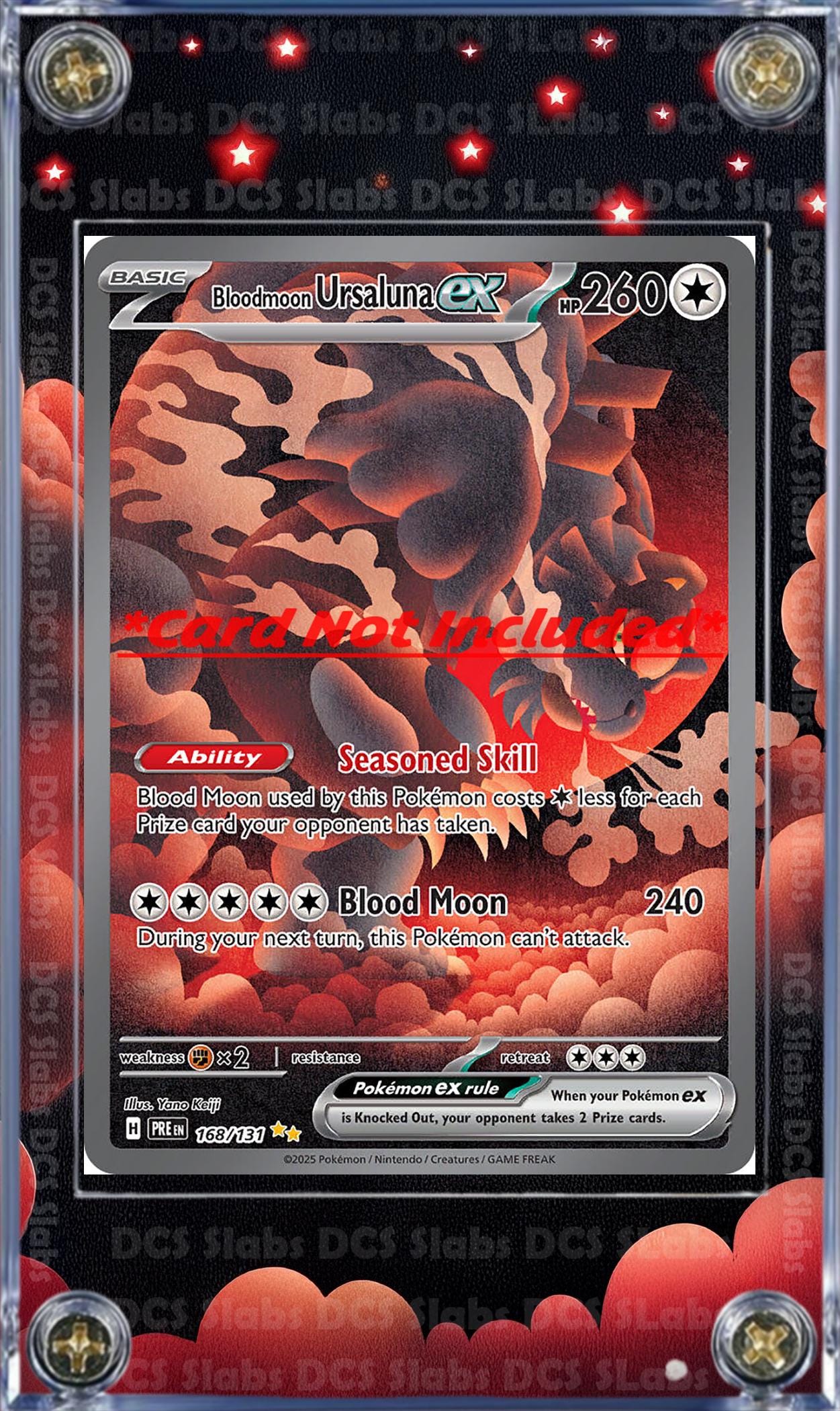 Pokemon Bloodmoon Ursaluna EX SIR 1568/131 Prismatic Evolutions Custom Case