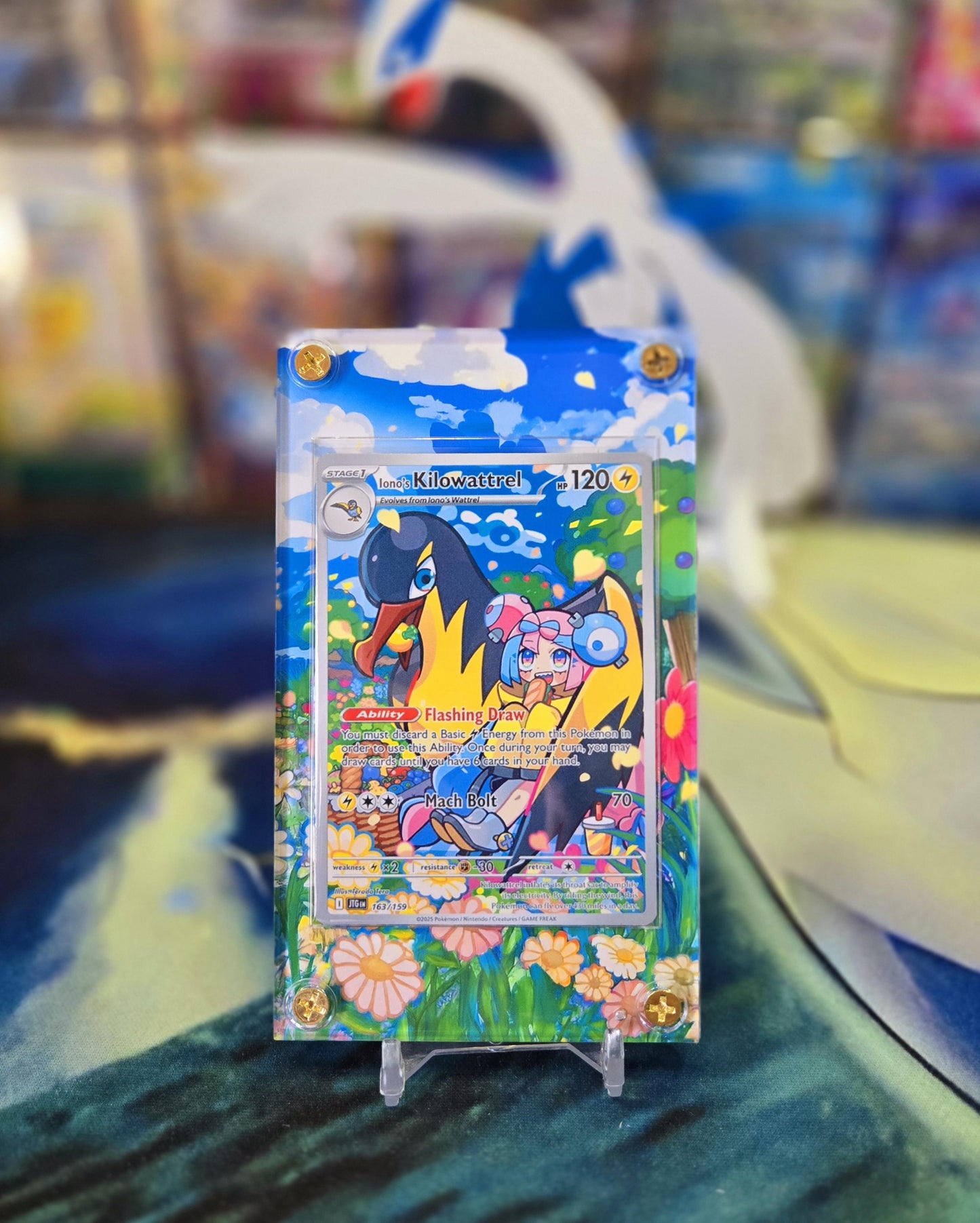 Pokemon Iono's Kilowattrel 163/159 Journey Together Extended Art Custom Case