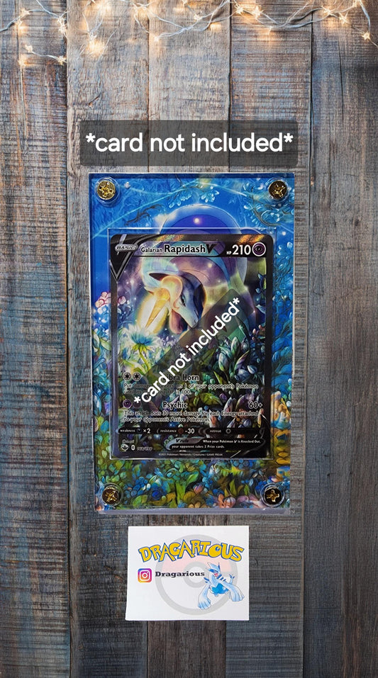 Pokemon Galarian Galarian Rapidash V Chilling Reign 168/198 Custom Display Case Slab