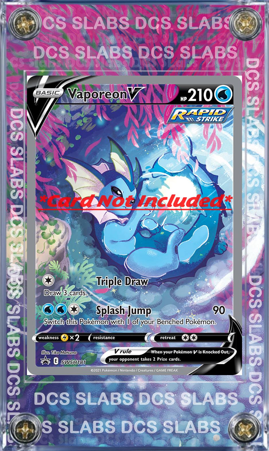 x3 Pokemon Jolteon Flareon Vaporeon V Alt Art SWSH179  SWSH181 SWSH183 Promo Display Cases