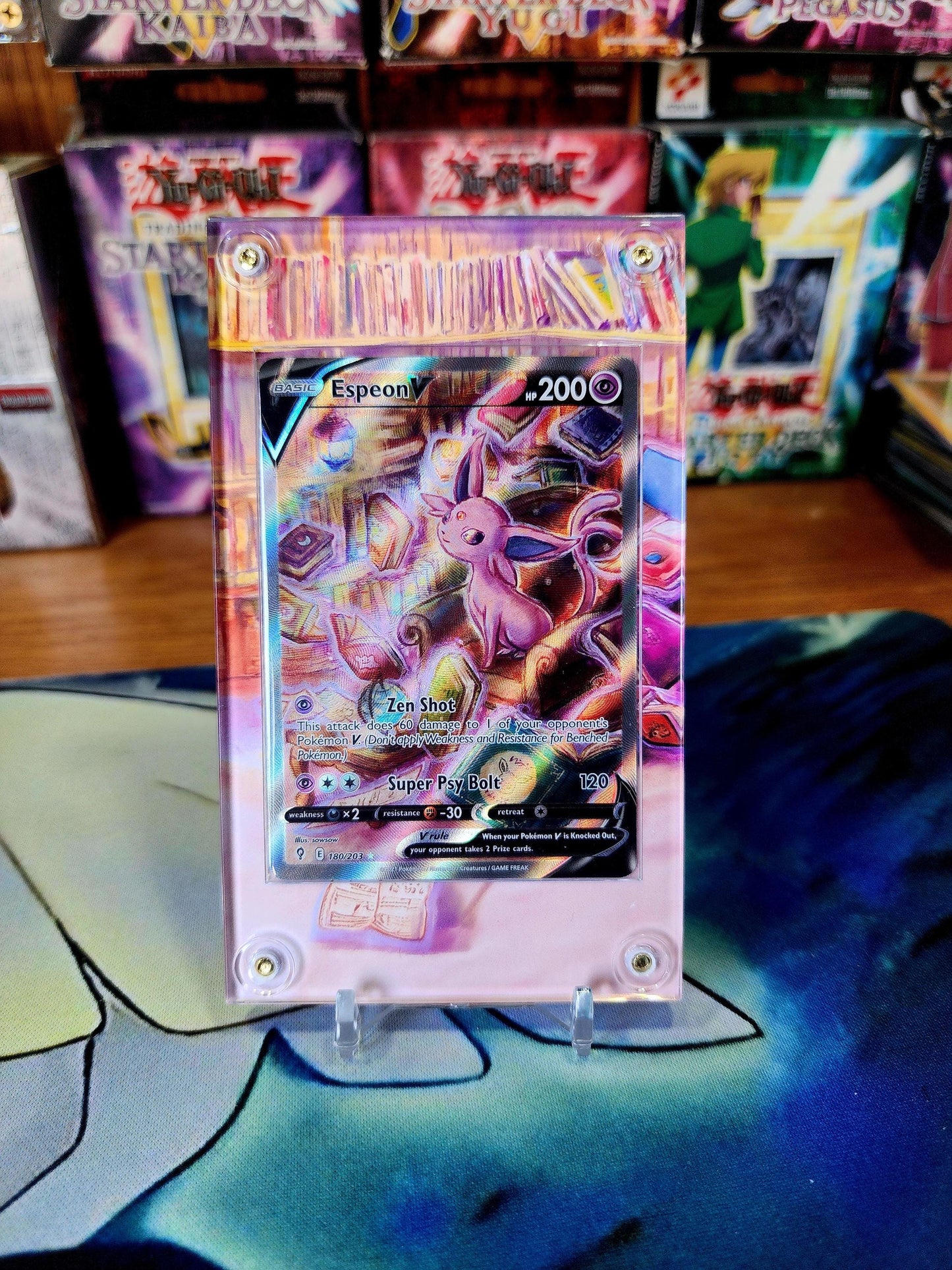 Pokemon Espeon V Alt Art 180/203 Evolving Skies Custom Display Case Slab