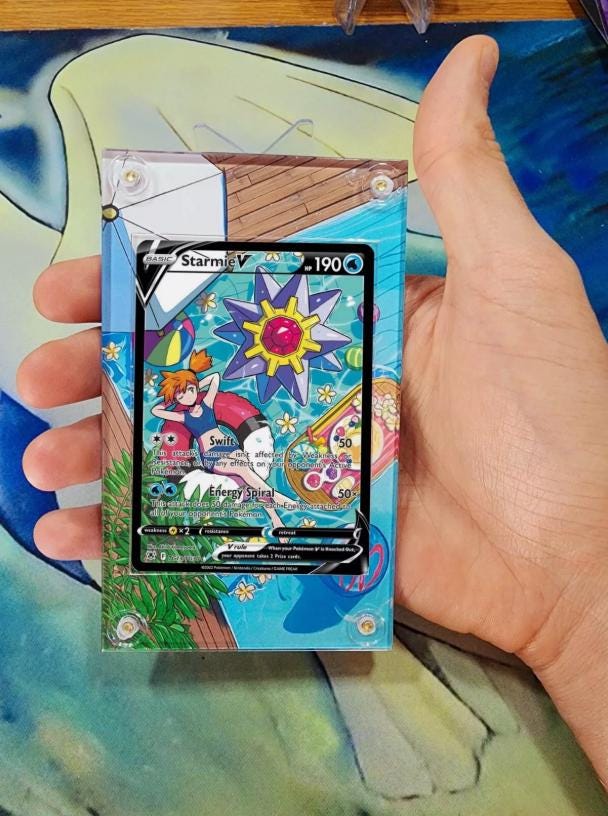 Pokemon Starmie V TG13 Astral Radiance Astral Radiance Custom Display Case Slab