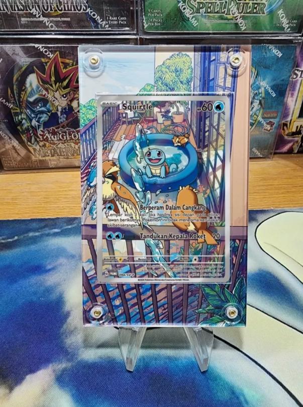 Pokemon Squirtle Stellar Crown SVG IR 148/142 Card Custom Display Case