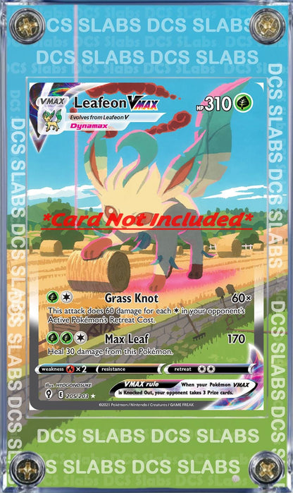 x2 Pokemon Leafeon V & Vmax Alt Art 205/203 167/203 Evolving Skies Custom Display Cases