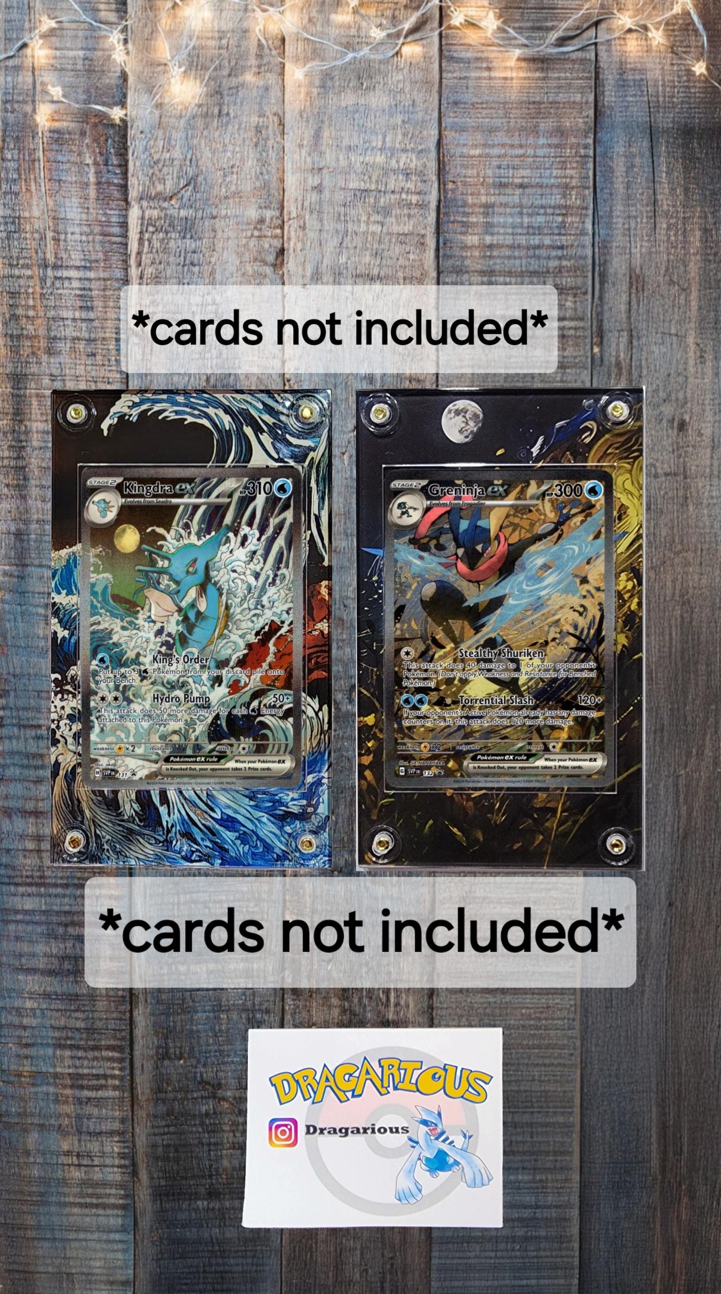 Pokemon Greninja EX & Kingdra EX Sir Promo 131 132 SV Shrouded Fable Custom Cases