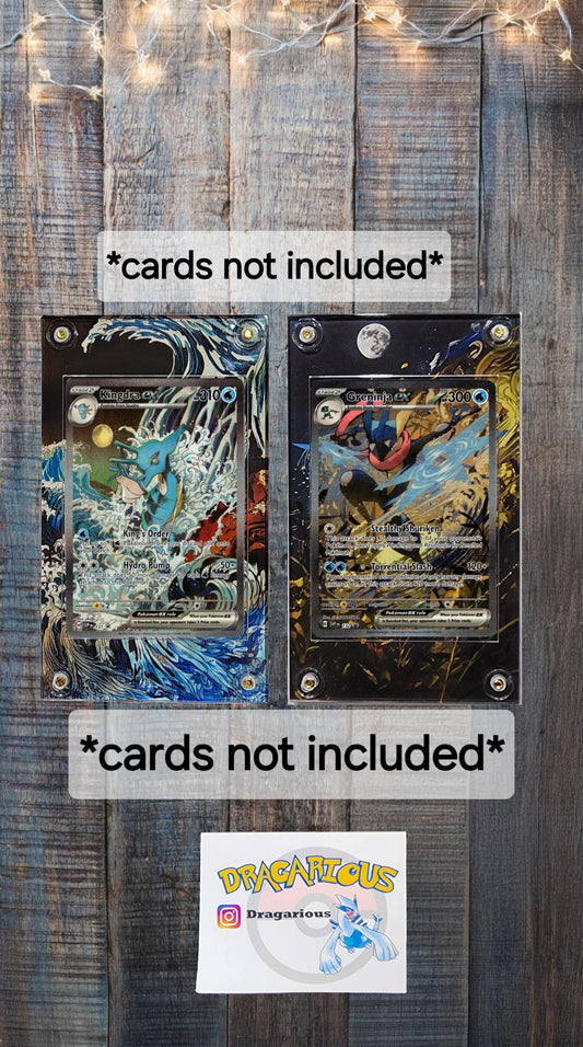 Pokemon Greninja EX & Kingdra EX Sir Promo 131 132 SV Shrouded Fable Custom Cases
