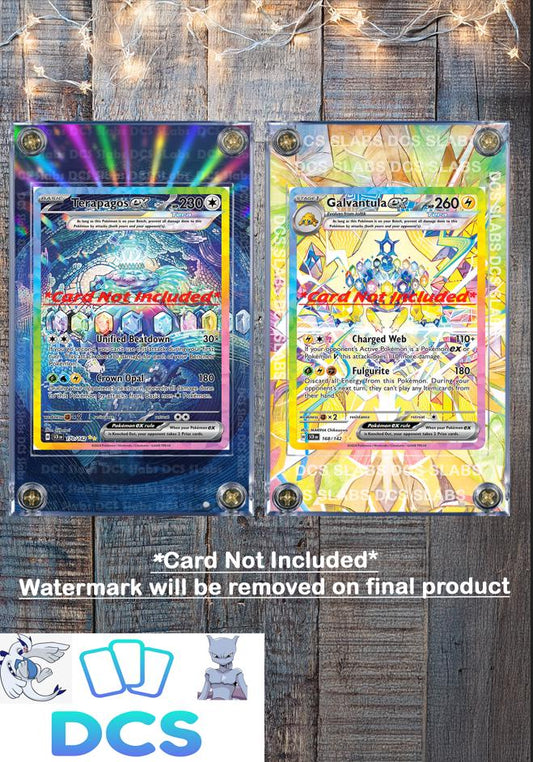 X2 Pokemon Terapagos EX & Garvantula SIR Stellar Crown Card Custom Case 170/142 168/142
