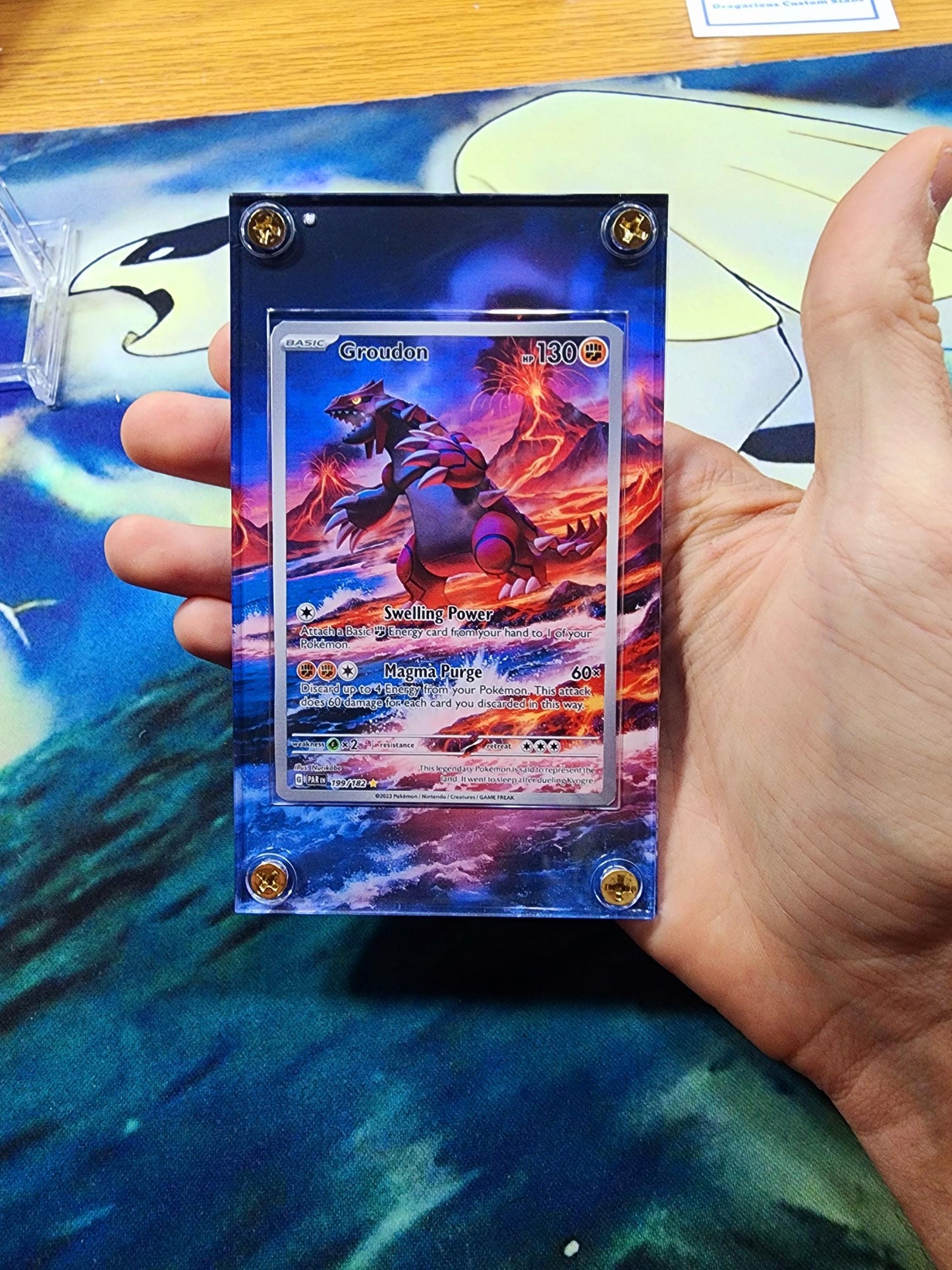 Pokemon Groudon IR 199/182 Paradox Rift Custom Case