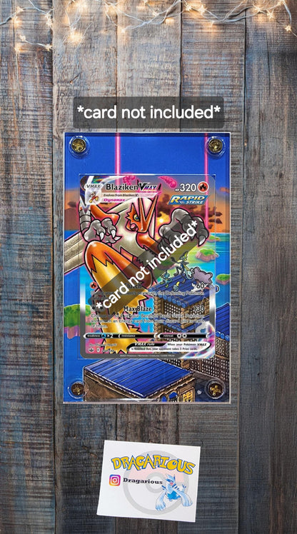Pokemon Blaziken Vmax Chilling Reign 201/198 Custom Display Case Slab