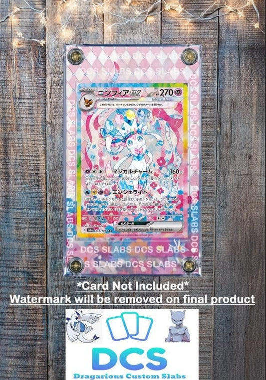 Pokemon Sylveon EX SAR 212/187 sv8a Terastal Festival Pristmatic Evolutions Custom Case