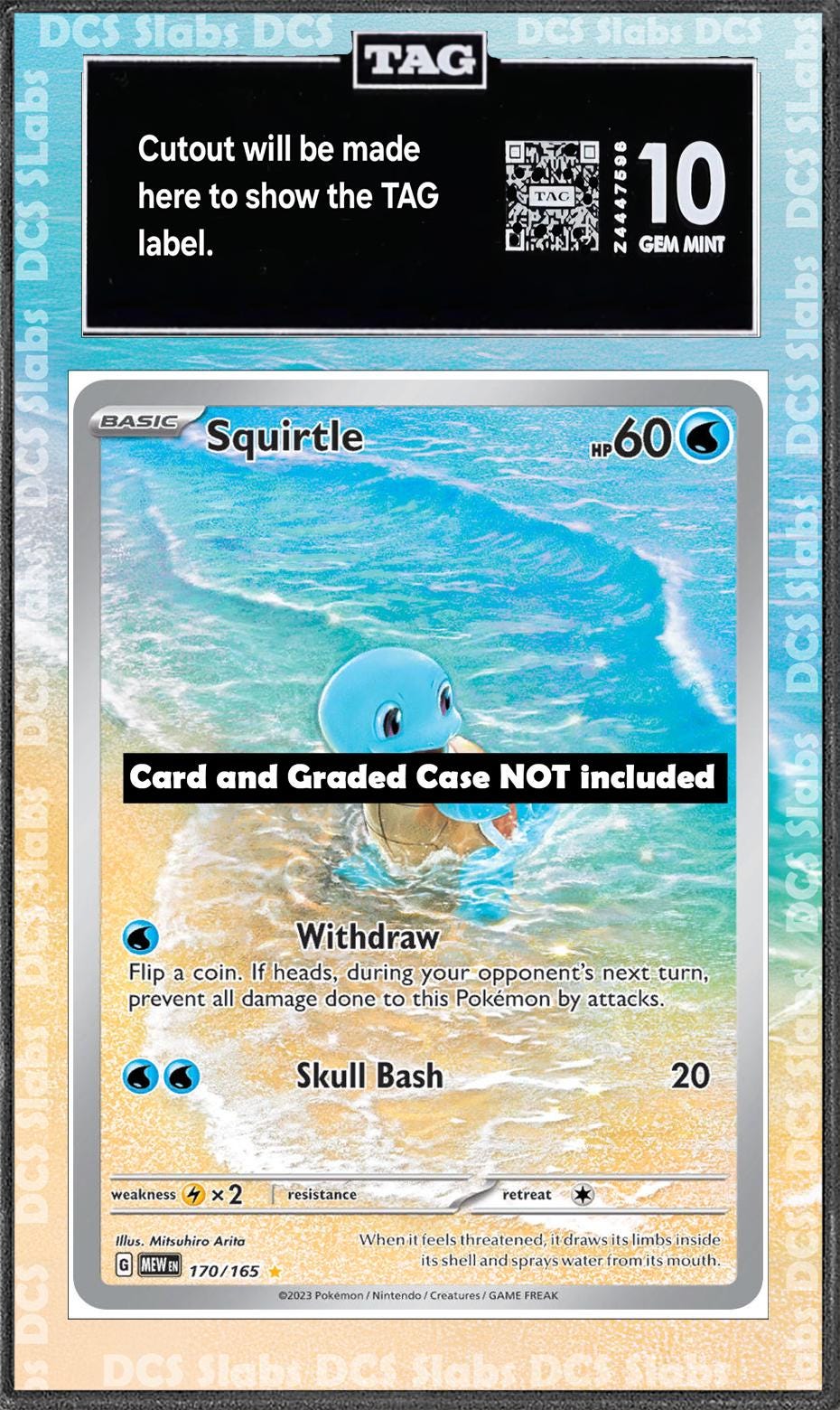 Squirtle 170/165 PSA bgs CGC tag Extended Artwork Pokemon 151