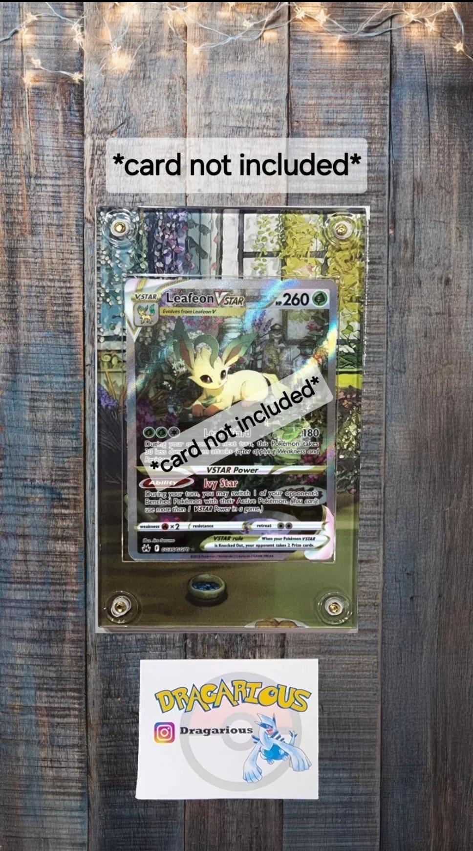Pokemon Leafeon Vstar GG35 Crown Zenith Custom Display Case Slab